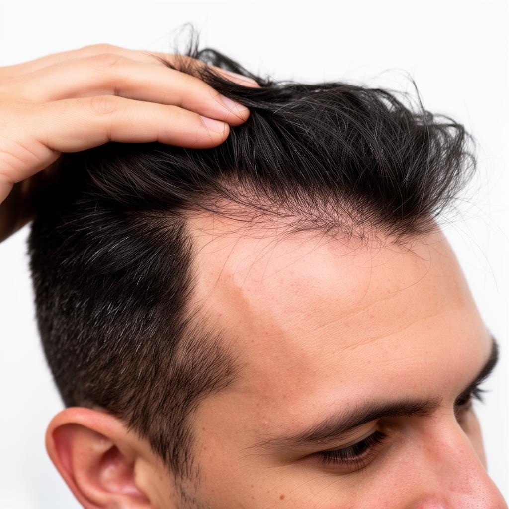 Consulta médica capilar con dermatoscopio